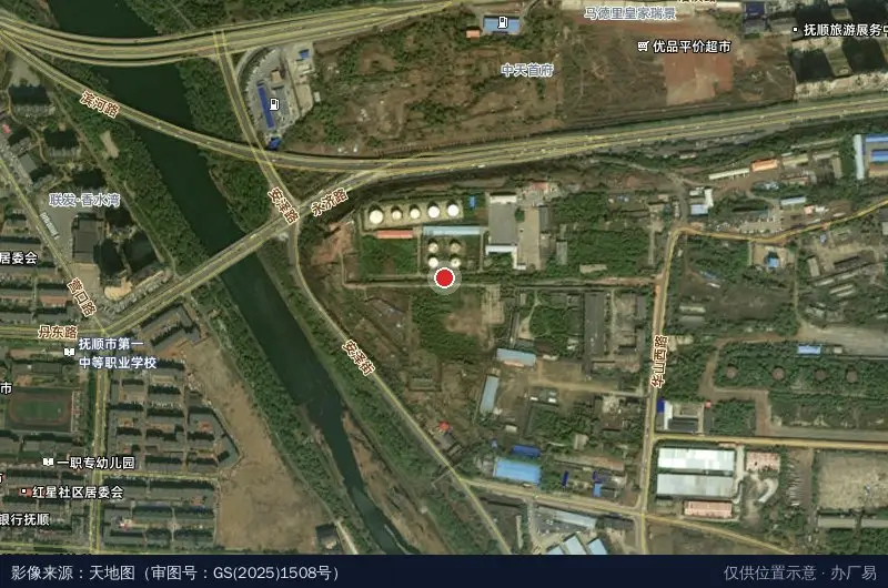 抚顺众创电子商务产业基地卫星位置示意图
