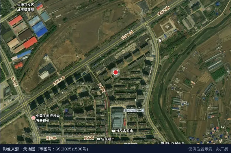 抚顺经济开发区信访局卫星位置示意图
