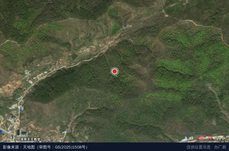矿山新区卫星位置示意图