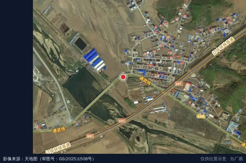 天和农业科技园区-东北门卫星位置示意图