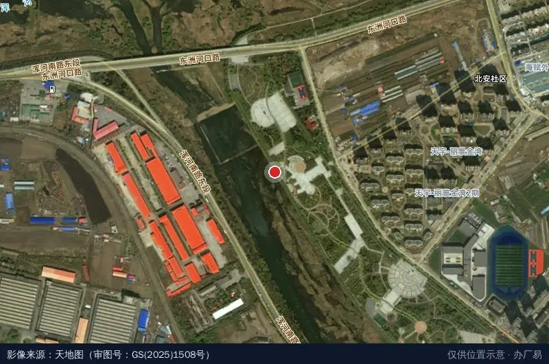 抚顺中小企业创业园卫星位置示意图