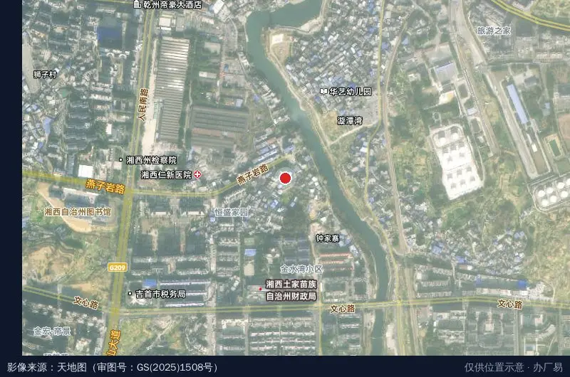 州公路建养中心卫星位置示意图