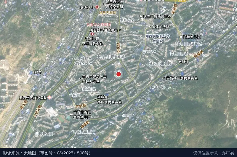 市民中北门卫星位置示意图