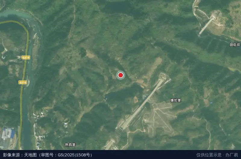吉利加水站(热鸡笼)卫星位置示意图