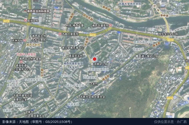 富康新村卫星位置示意图