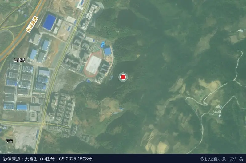 韵莱农业产业园卫星位置示意图