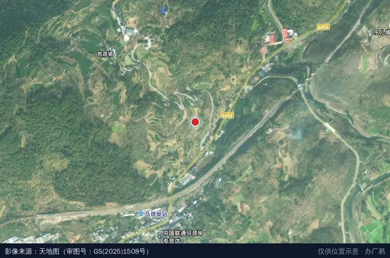 湖南东方红湘西装配式建筑产业园卫星位置示意图