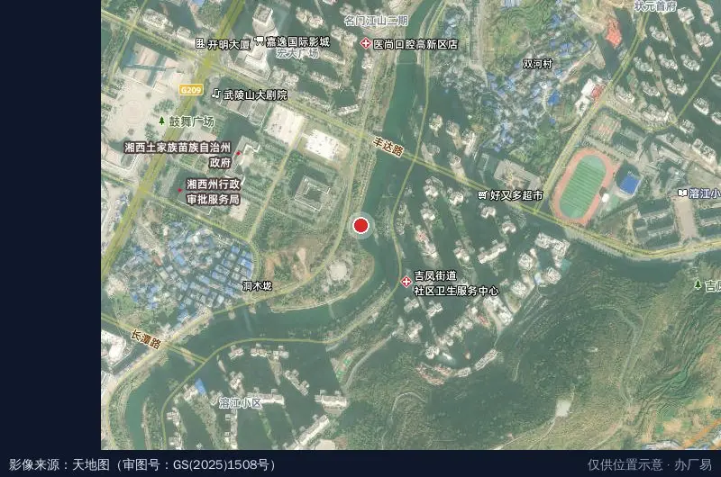 湘西州经开区华鑫石材卫星位置示意图
