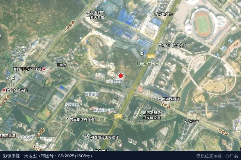 高新区文化广场卫星位置示意图