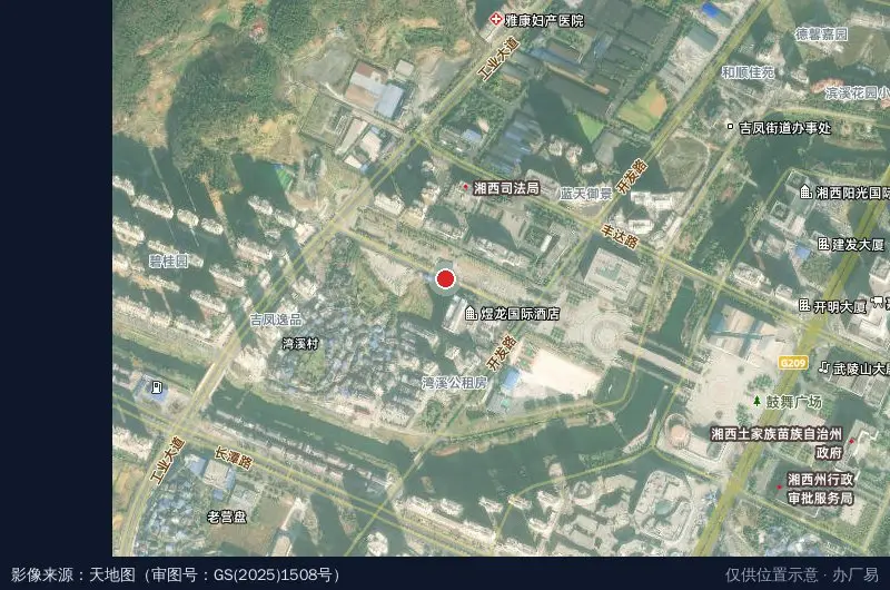 高新区产业中心卫星位置示意图