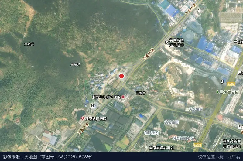 长麓教育卫星位置示意图