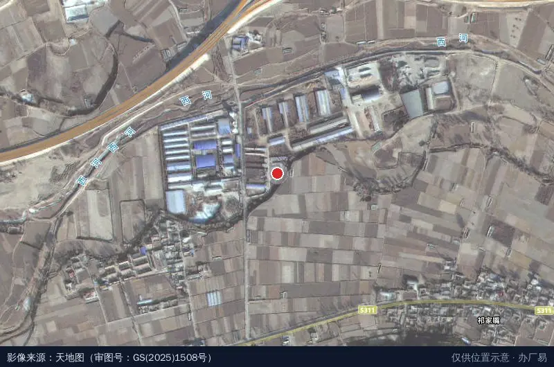 内官营镇高原夏菜技术集成及产业孵化基地卫星位置示意图