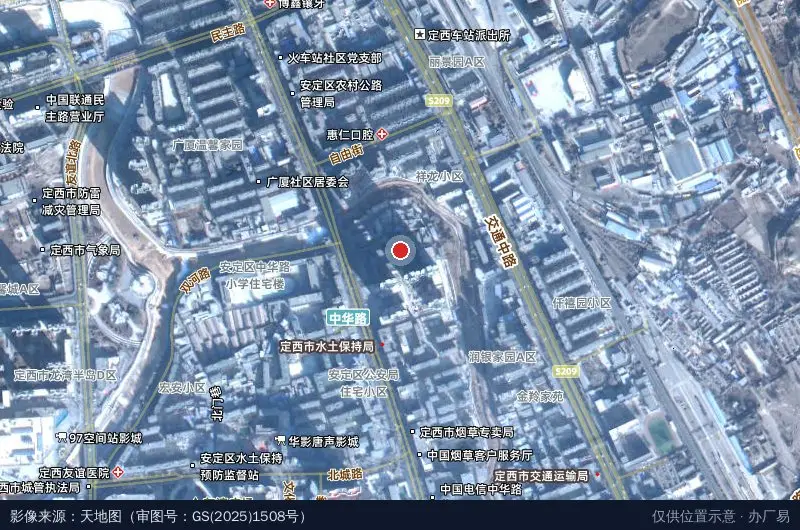 甘肃一带一路电子商务创业园卫星位置示意图