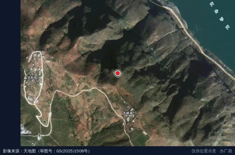 金阳县百香果现代农业产业园卫星位置示意图