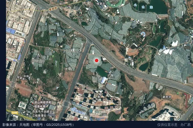 西昌市人力资源股务产业园卫星位置示意图