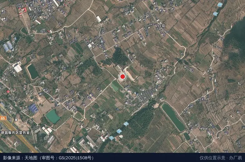 德昌现代农业科技园卫星位置示意图