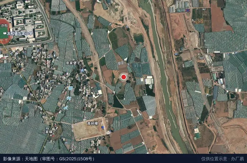 西昌葡萄科技示范园卫星位置示意图