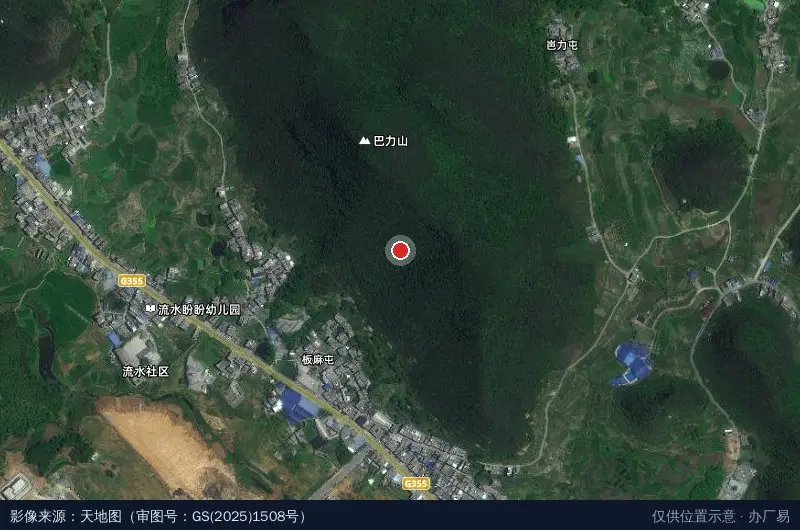 大化县城西产业园-东北门卫星位置示意图
