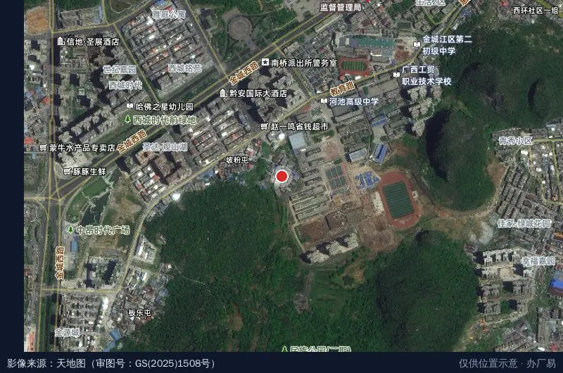 城西新区卫星位置示意图