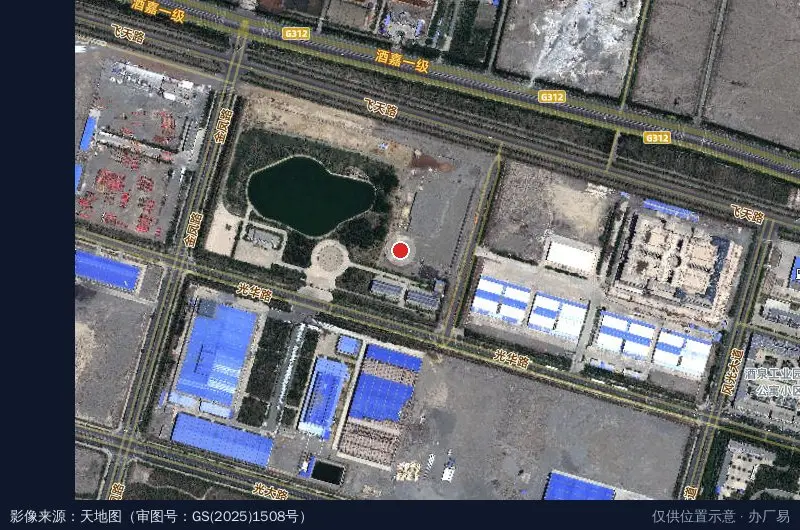 西郊工业园卫星位置示意图