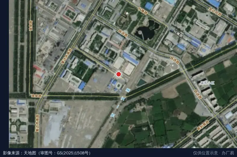 油气工艺研究院工业园区卫星位置示意图