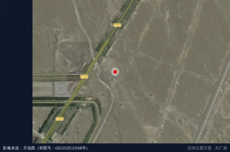 阿克塞工业园区-西北门卫星位置示意图