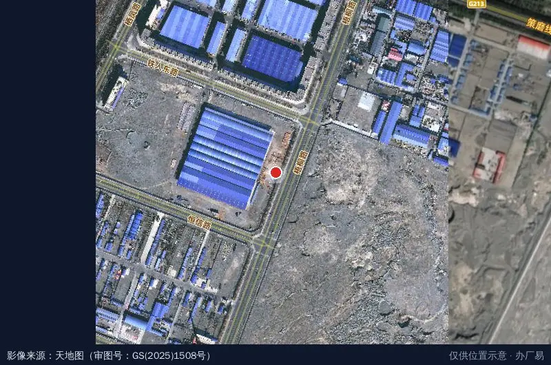 中国酒泉种子产业园卫星位置示意图