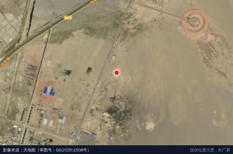 马鬃山经济开发区卫星位置示意图