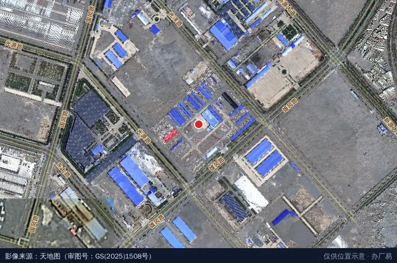 酒泉经济技术开发区西园消防中队卫星位置示意图