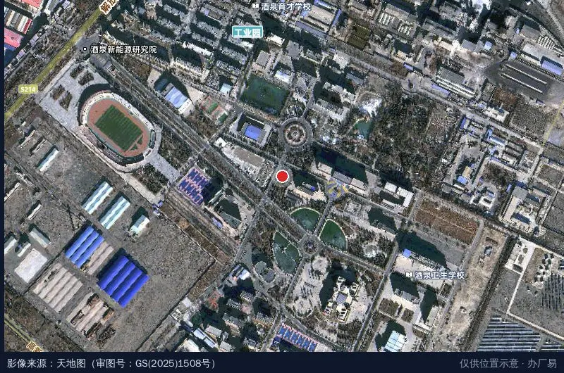 酒泉百立混凝土工程公司-东南门卫星位置示意图