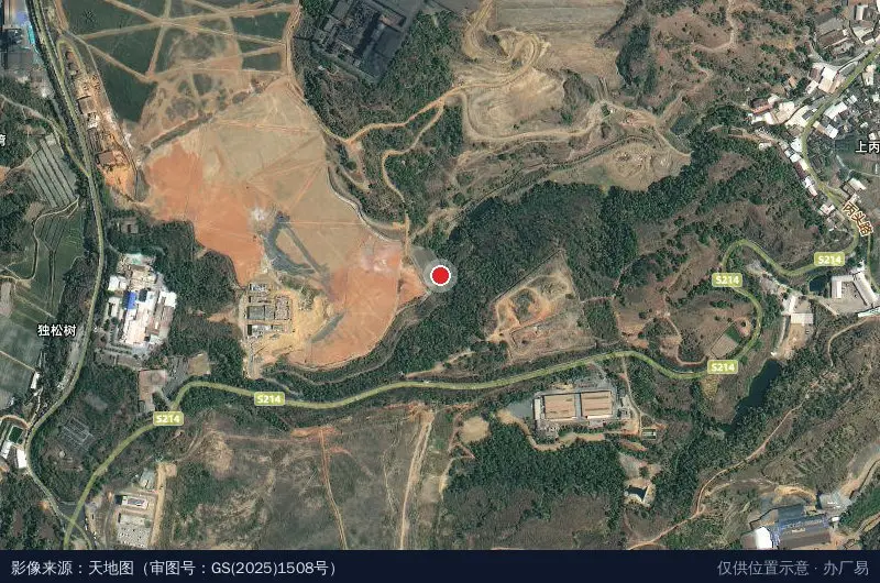 米易县白马工业园区钒钛工业B区卫星位置示意图