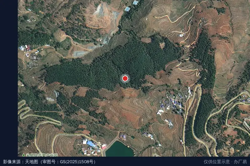 米易县芒果产业园-观景台卫星位置示意图