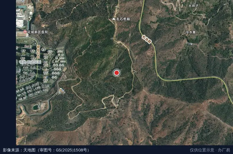 成都建工第五建筑工程有限公司钒钛高新区保障性租赁住房项目部卫星位置示意图