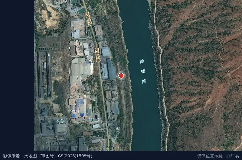 攀钢钛冶炼厂卫星位置示意图