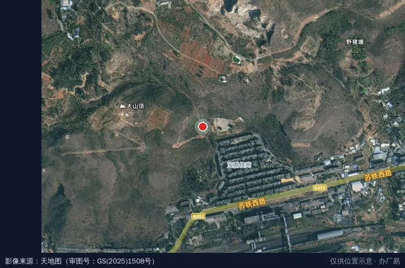 攀枝花格里坪铁路物流园区卫星位置示意图