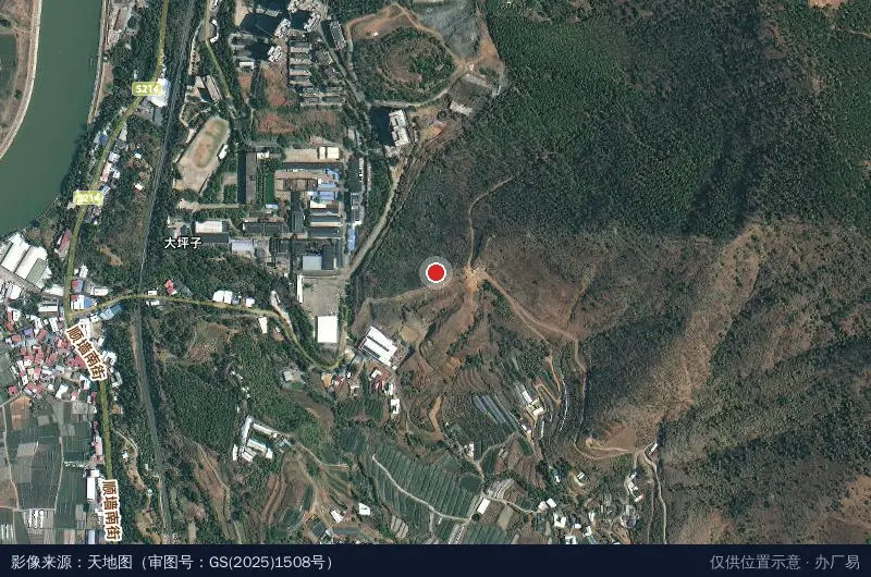 四川省农业科技园区卫星位置示意图
