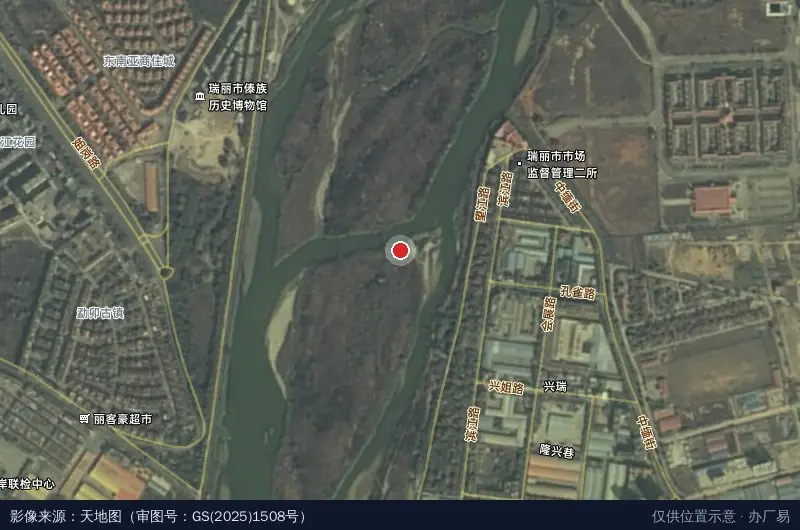 瑞丽跨境电商产业园卫星位置示意图