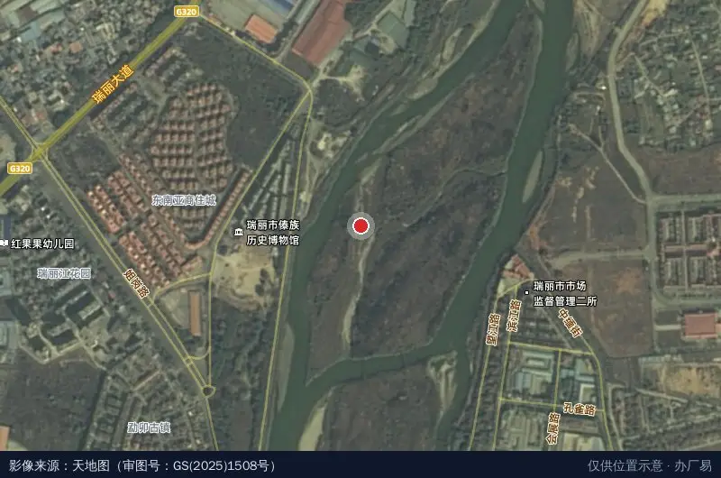 云南省文化创意产业园区卫星位置示意图