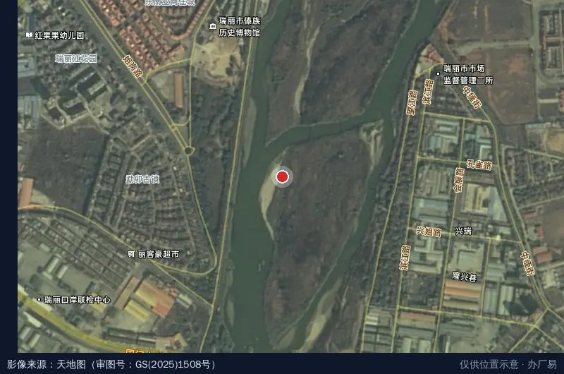 瑞丽国际旅游文化产业园卫星位置示意图