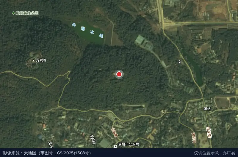畹町经济开发区法庭卫星位置示意图