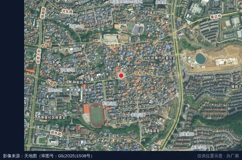 德宏跨境人才创业园卫星位置示意图