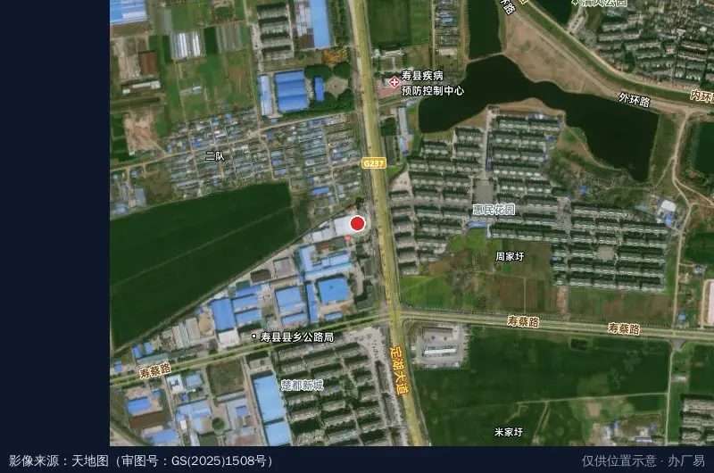 金峰财富汽车工业园卫星位置示意图