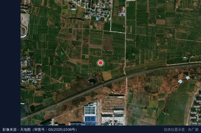 中铁十二局集团凤台电子智能制造产业园项目部卫星位置示意图
