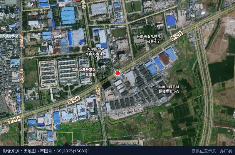 航天技术应用产业园卫星位置示意图