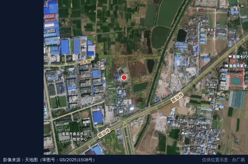 淮南经济技术开发区卫星位置示意图