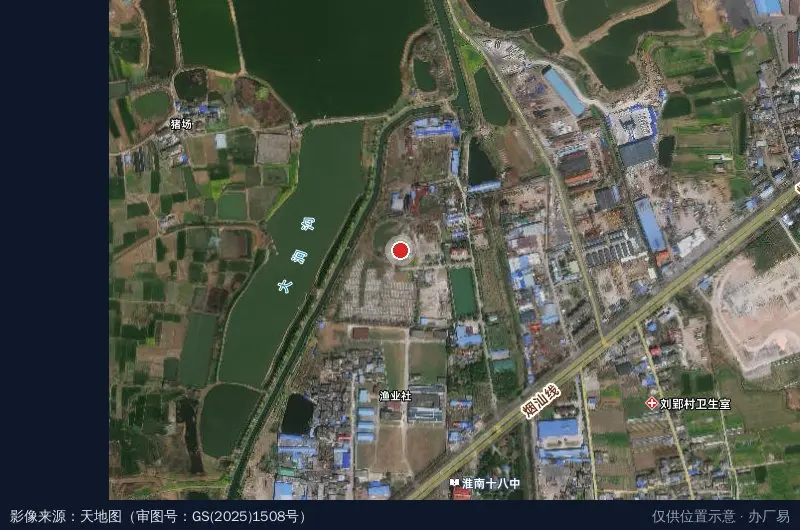 淮南经济技术开发区工会联合会困难职工帮扶中心卫星位置示意图
