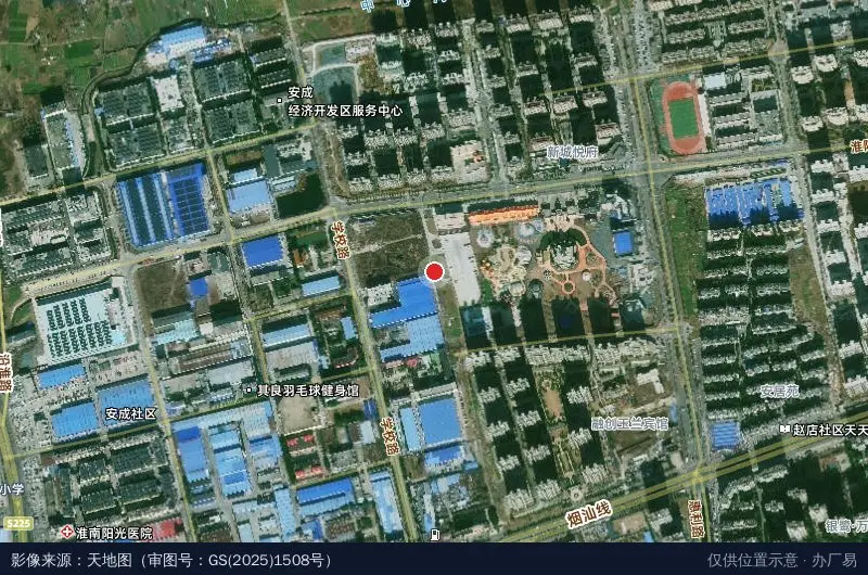 淮南市安成鑫海物流园卫星位置示意图