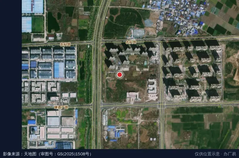 益益乳业科技园-南1门卫星位置示意图