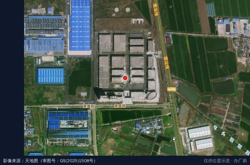 淮南市经济创业园卫星位置示意图