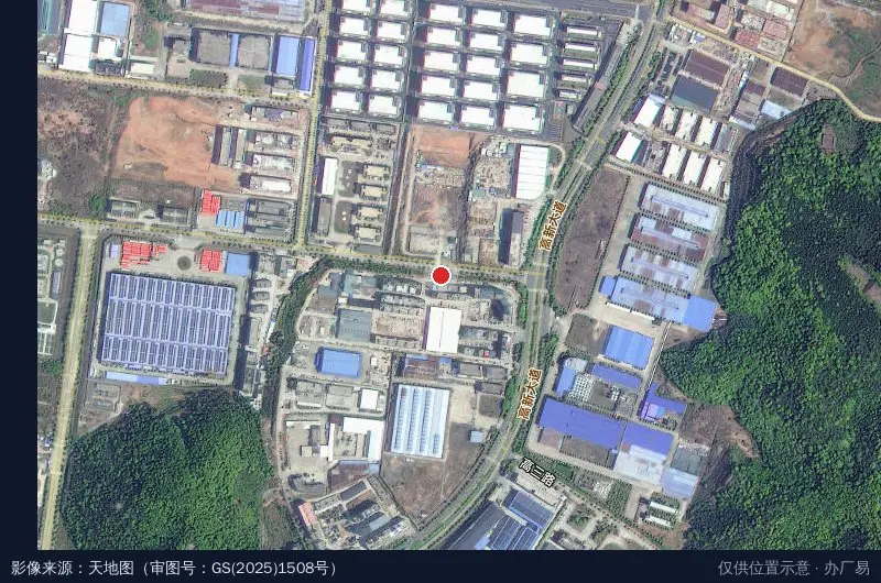 龙翔工业园卫星位置示意图